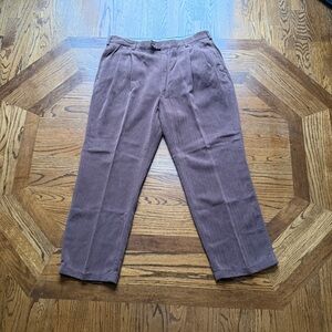 JoS A. Bank Men's Brown Pants 100% Silk